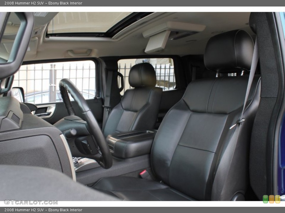 Ebony Black Interior Front Seat for the 2008 Hummer H2 SUV #78571298