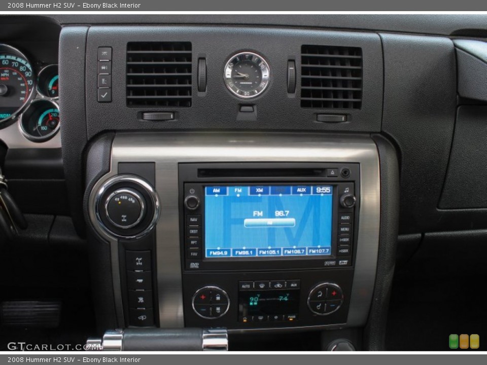 Ebony Black Interior Controls for the 2008 Hummer H2 SUV #78571332