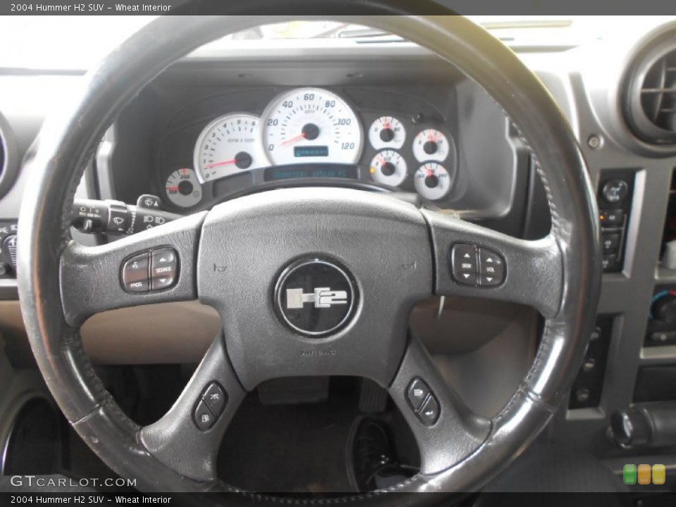 Wheat Interior Steering Wheel for the 2004 Hummer H2 SUV #78571799