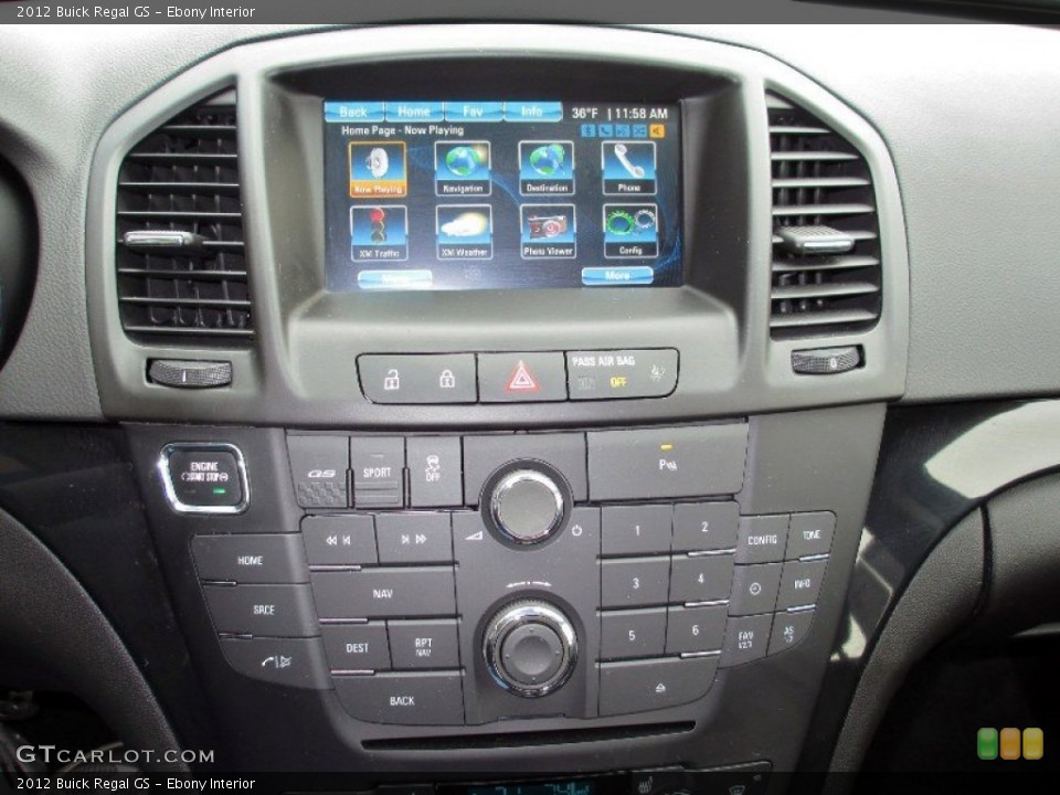 Ebony Interior Controls for the 2012 Buick Regal GS #78572747