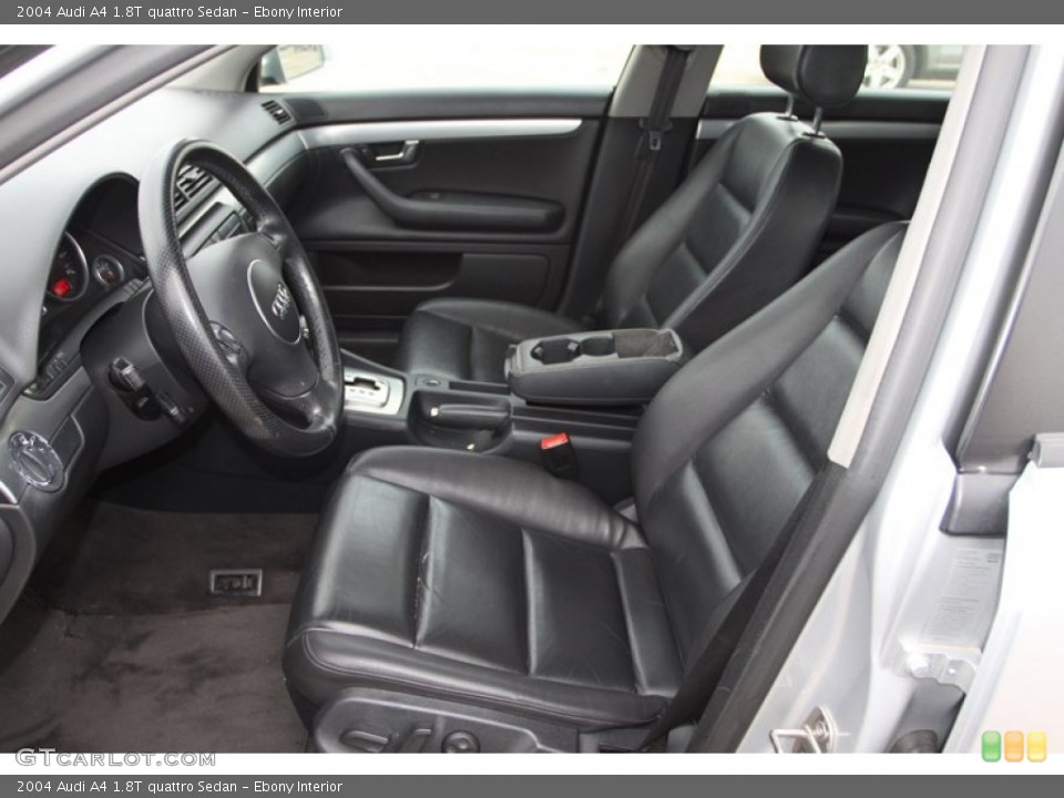 Ebony Interior Front Seat for the 2004 Audi A4 1.8T quattro Sedan #78574013