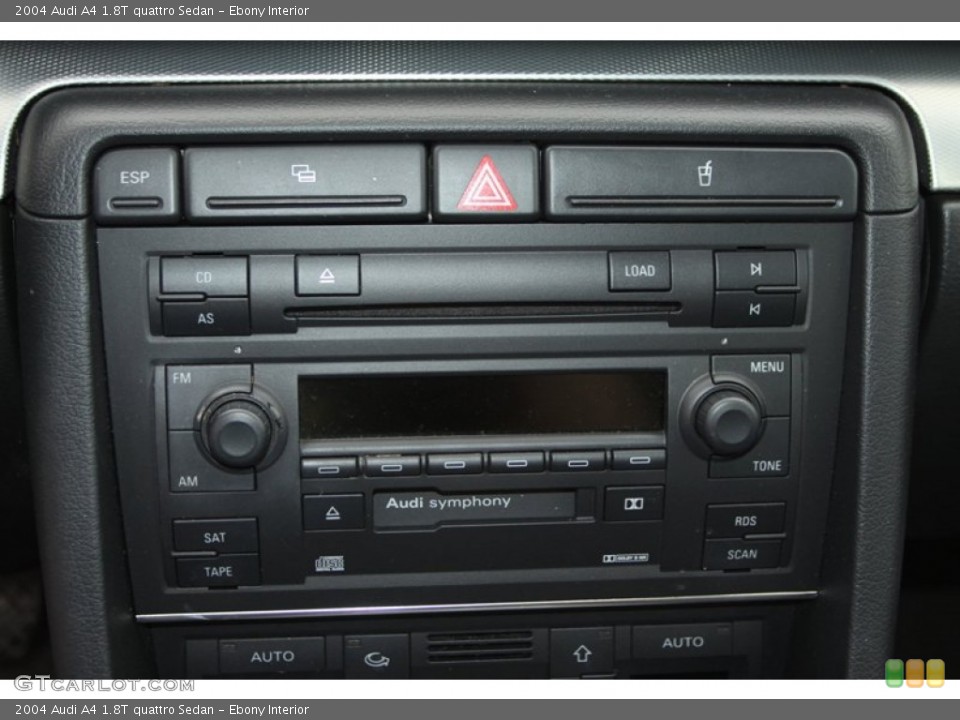 Ebony Interior Audio System for the 2004 Audi A4 1.8T quattro Sedan #78574043