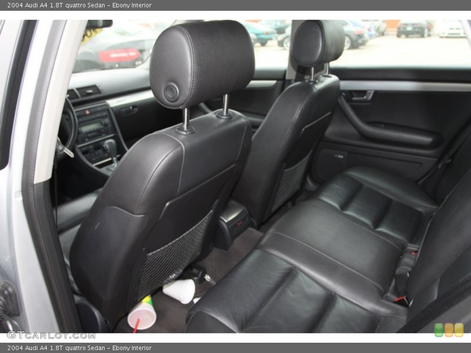 Ebony Interior Rear Seat for the 2004 Audi A4 1.8T quattro Sedan #78574115