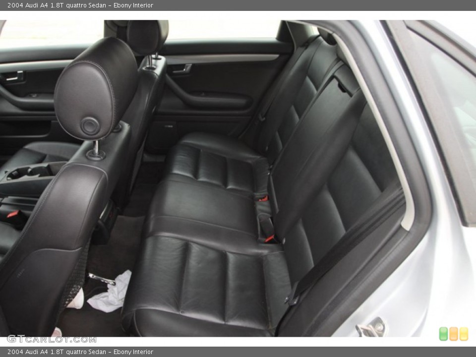 Ebony Interior Rear Seat for the 2004 Audi A4 1.8T quattro Sedan #78574130