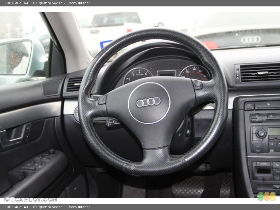 Ebony Interior Steering Wheel for the 2004 Audi A4 1.8T quattro Sedan #78574169