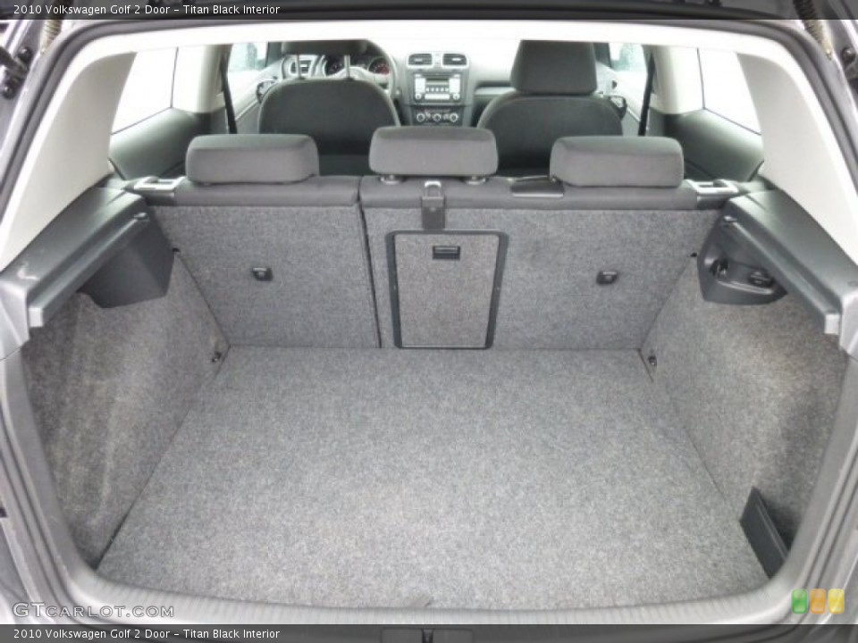Titan Black Interior Trunk for the 2010 Volkswagen Golf 2 Door #78574454