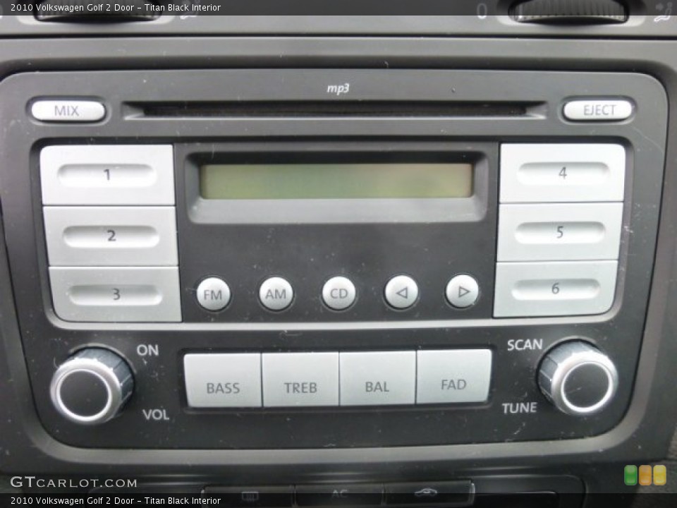 Titan Black Interior Audio System for the 2010 Volkswagen Golf 2 Door #78574532