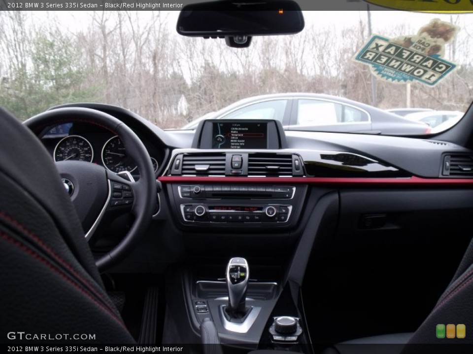 Black/Red Highlight Interior Dashboard for the 2012 BMW 3 Series 335i Sedan #78575156
