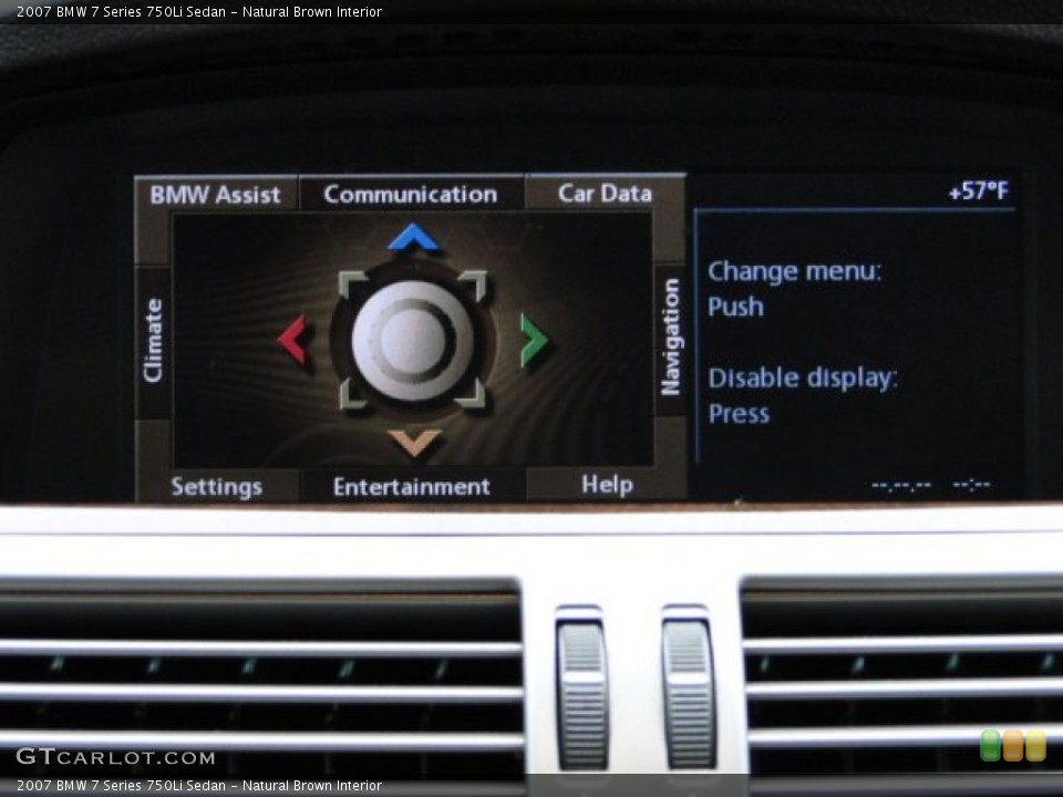 Natural Brown Interior Controls for the 2007 BMW 7 Series 750Li Sedan #78575564