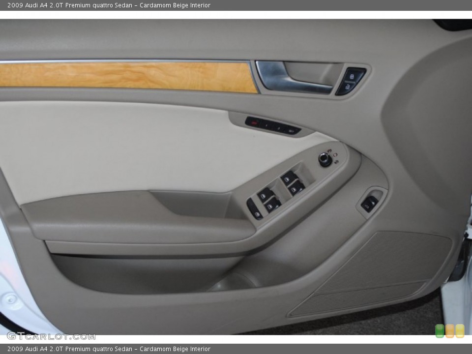 Cardamom Beige Interior Door Panel for the 2009 Audi A4 2.0T Premium quattro Sedan #78577488