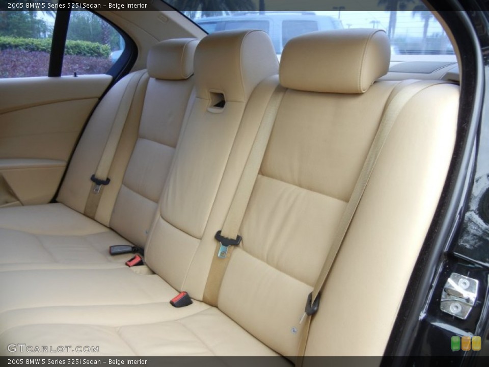 Beige Interior Rear Seat for the 2005 BMW 5 Series 525i Sedan #78577661