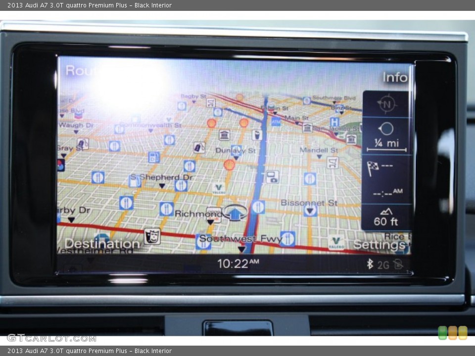 Black Interior Navigation for the 2013 Audi A7 3.0T quattro Premium Plus #78578930