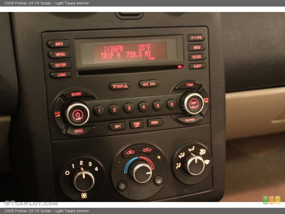 Light Taupe Interior Controls for the 2006 Pontiac G6 V6 Sedan #78579947