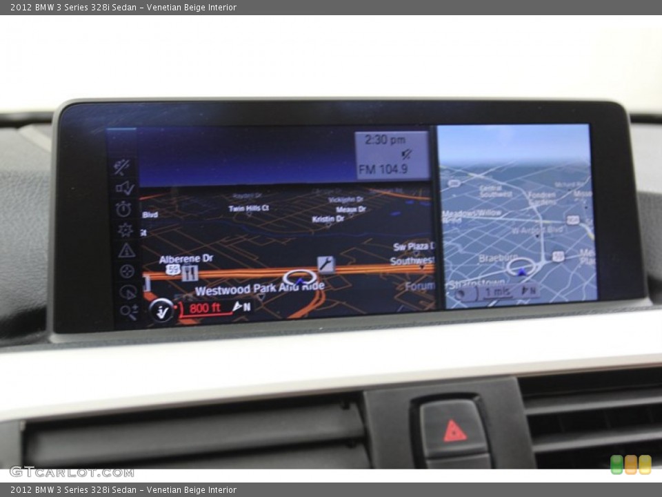 Venetian Beige Interior Navigation for the 2012 BMW 3 Series 328i Sedan #78580435