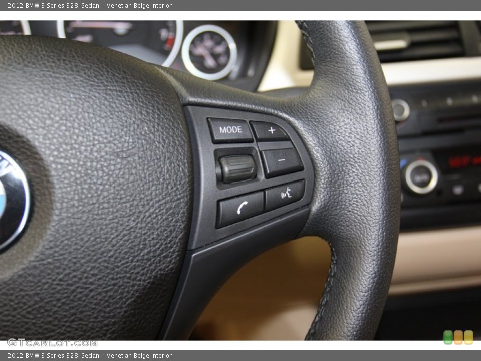 Venetian Beige Interior Controls for the 2012 BMW 3 Series 328i Sedan #78580514