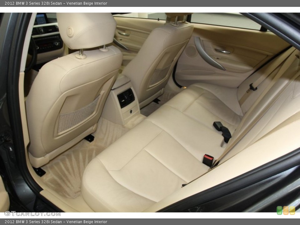 Venetian Beige Interior Rear Seat for the 2012 BMW 3 Series 328i Sedan #78580548