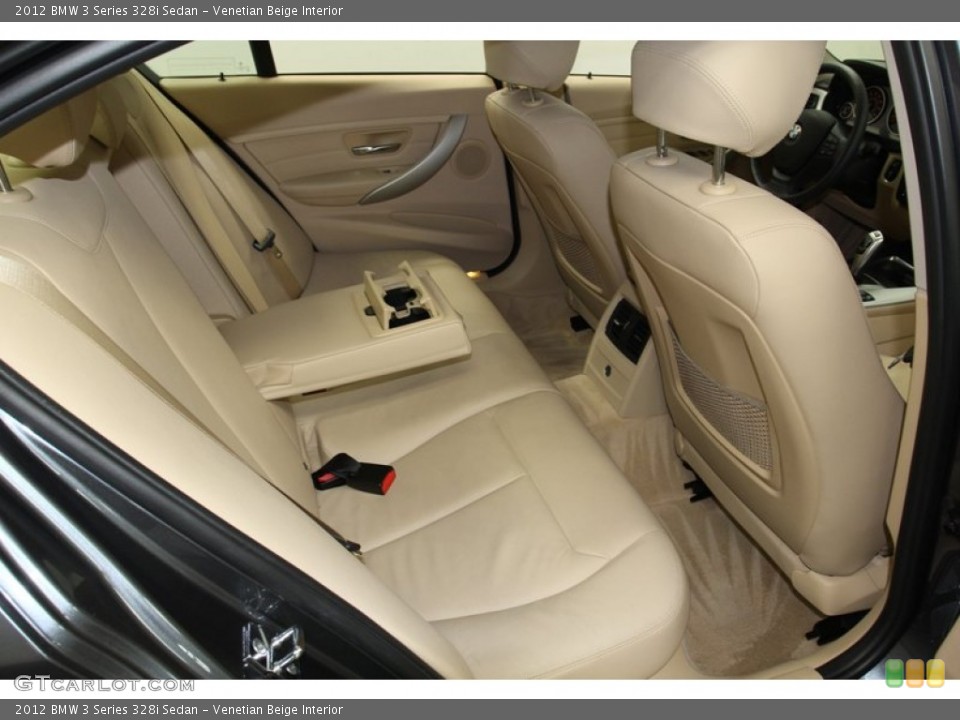 Venetian Beige Interior Rear Seat for the 2012 BMW 3 Series 328i Sedan #78580628