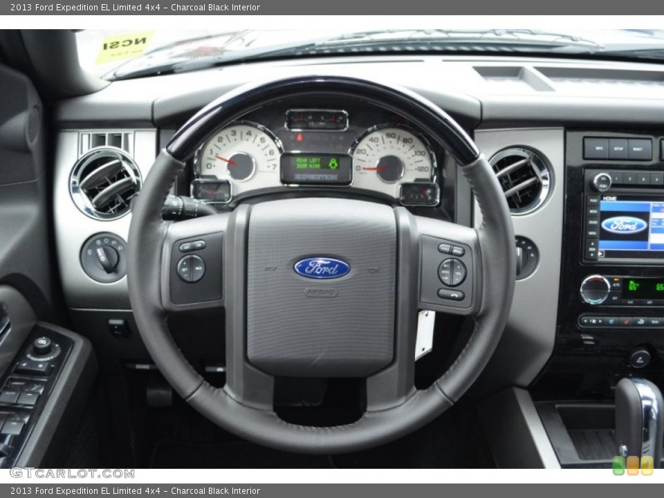 Charcoal Black Interior Steering Wheel for the 2013 Ford Expedition EL Limited 4x4 #78583475