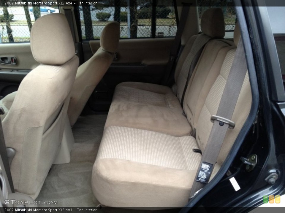Tan Interior Rear Seat for the 2002 Mitsubishi Montero Sport XLS 4x4 #78588210