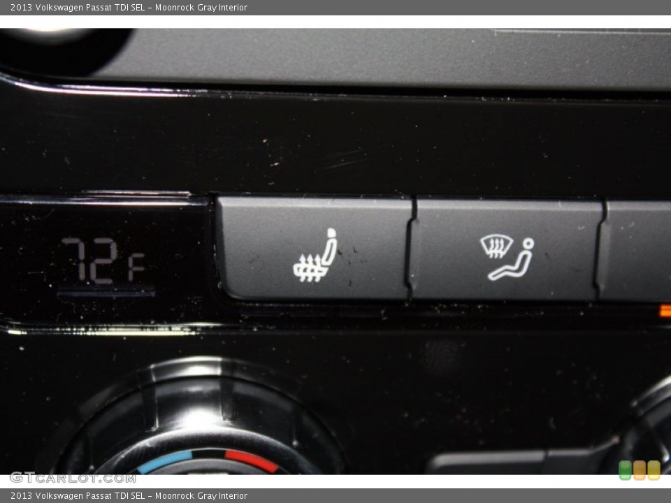 Moonrock Gray Interior Controls for the 2013 Volkswagen Passat TDI SEL #78589077