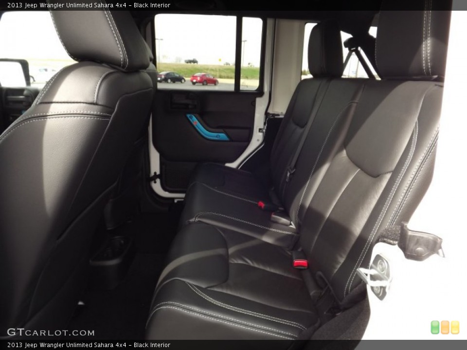 Black Interior Rear Seat for the 2013 Jeep Wrangler Unlimited Sahara 4x4 #78589737
