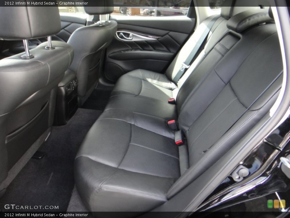 Graphite Interior Rear Seat for the 2012 Infiniti M Hybrid Sedan #78595365