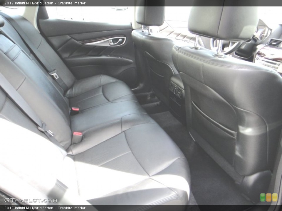 Graphite Interior Rear Seat for the 2012 Infiniti M Hybrid Sedan #78595431