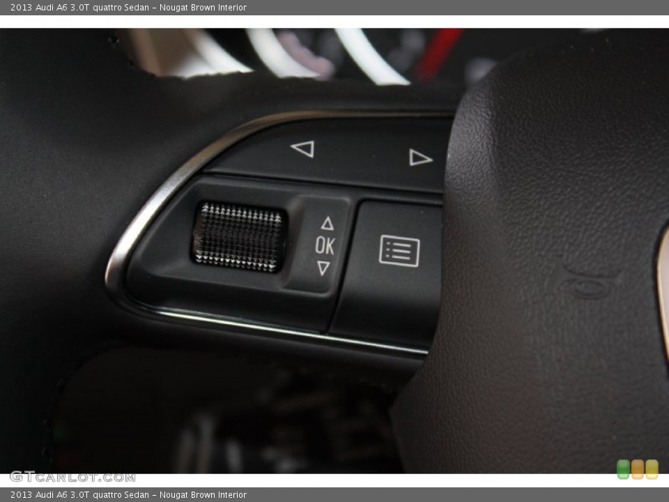 Nougat Brown Interior Controls for the 2013 Audi A6 3.0T quattro Sedan #78595501