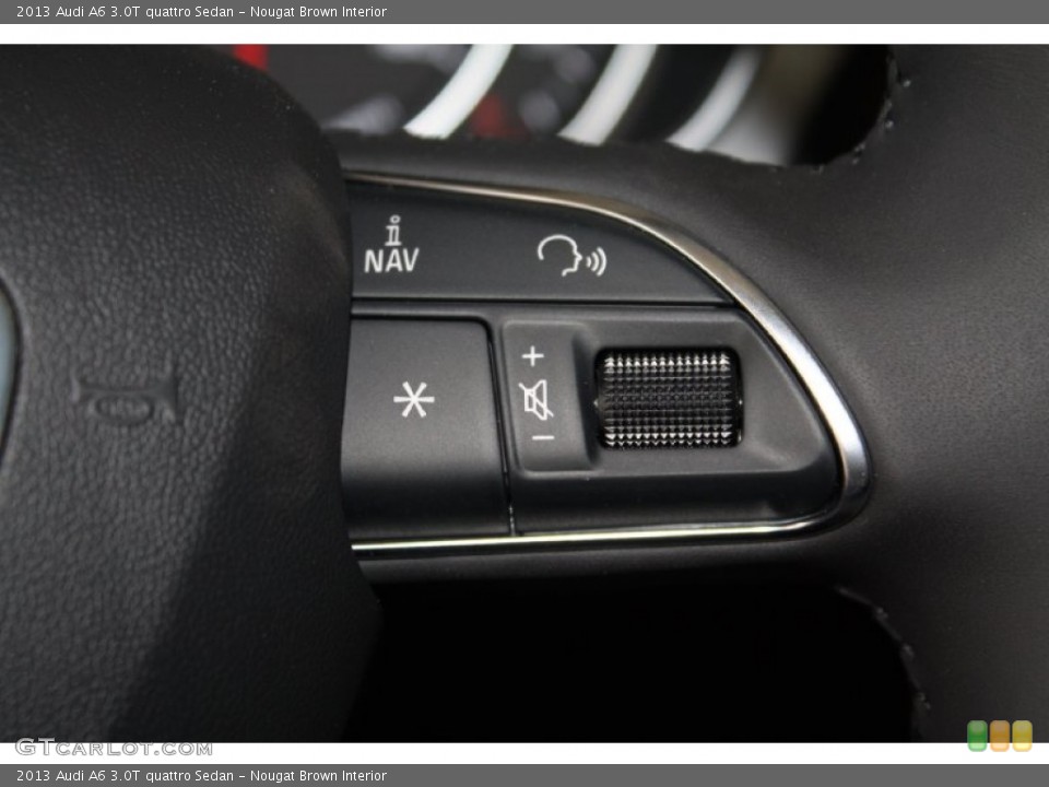 Nougat Brown Interior Controls for the 2013 Audi A6 3.0T quattro Sedan #78595517