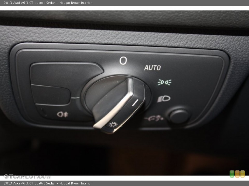 Nougat Brown Interior Controls for the 2013 Audi A6 3.0T quattro Sedan #78595560