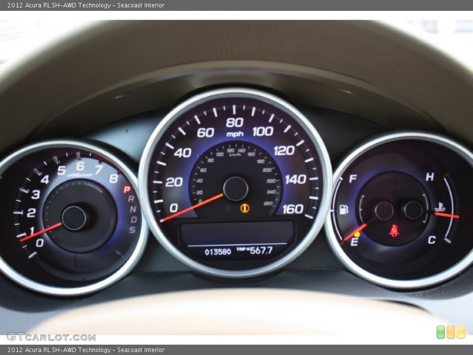 Seacoast Interior Gauges for the 2012 Acura RL SH-AWD Technology #78595578