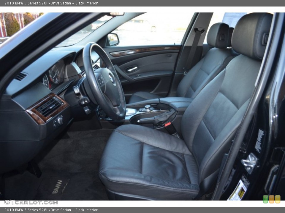 Black Interior Front Seat for the 2010 BMW 5 Series 528i xDrive Sedan #78598416