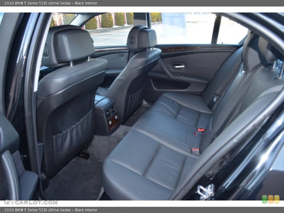 Black Interior Rear Seat for the 2010 BMW 5 Series 528i xDrive Sedan #78598437