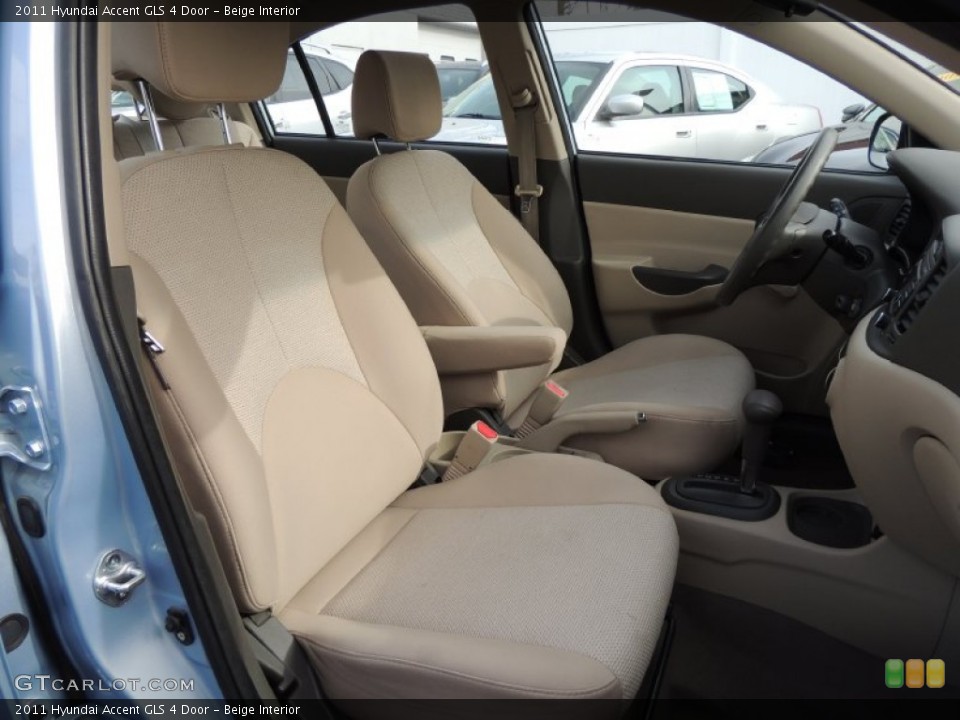 Beige Interior Front Seat for the 2011 Hyundai Accent GLS 4 Door #78599688