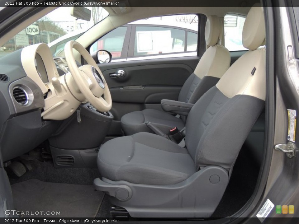 Tessuto Grigio/Avorio (Grey/Ivory) Interior Photo for the 2012 Fiat 500 Pop #78600840