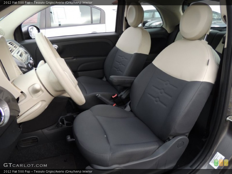 Tessuto Grigio/Avorio (Grey/Ivory) Interior Front Seat for the 2012 Fiat 500 Pop #78600854