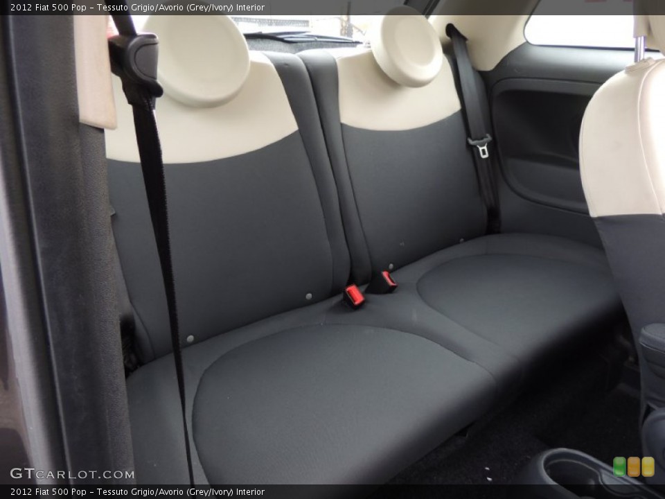 Tessuto Grigio/Avorio (Grey/Ivory) Interior Rear Seat for the 2012 Fiat 500 Pop #78601023