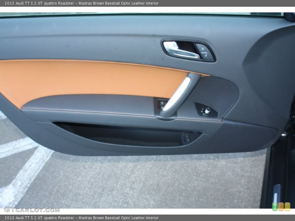 Madras Brown Baseball Optic Leather Interior Door Panel for the 2013 Audi TT S 2.0T quattro Roadster #78601072
