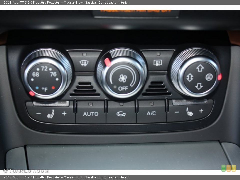 Madras Brown Baseball Optic Leather Interior Controls for the 2013 Audi TT S 2.0T quattro Roadster #78601227