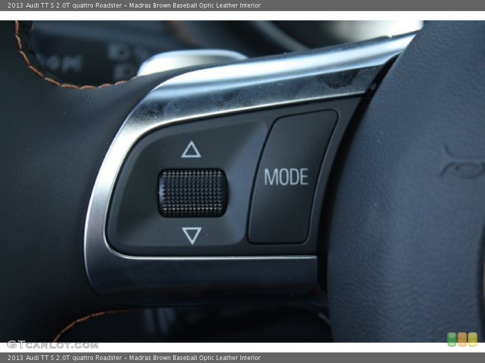 Madras Brown Baseball Optic Leather Interior Controls for the 2013 Audi TT S 2.0T quattro Roadster #78601302