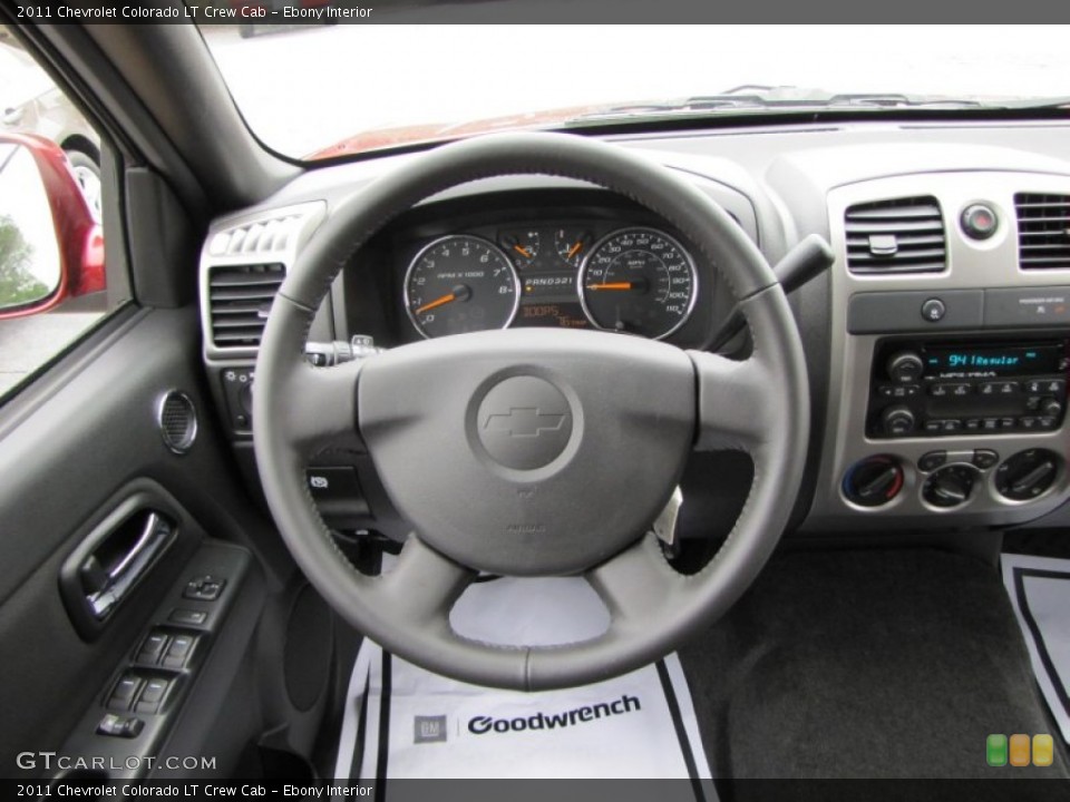 Ebony Interior Steering Wheel for the 2011 Chevrolet Colorado LT Crew Cab #78601995