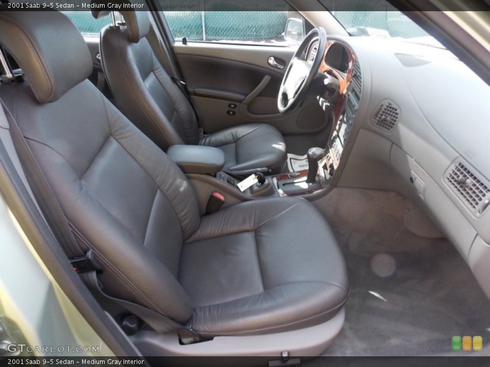 Medium Gray Interior Front Seat for the 2001 Saab 9-5 Sedan #78605093