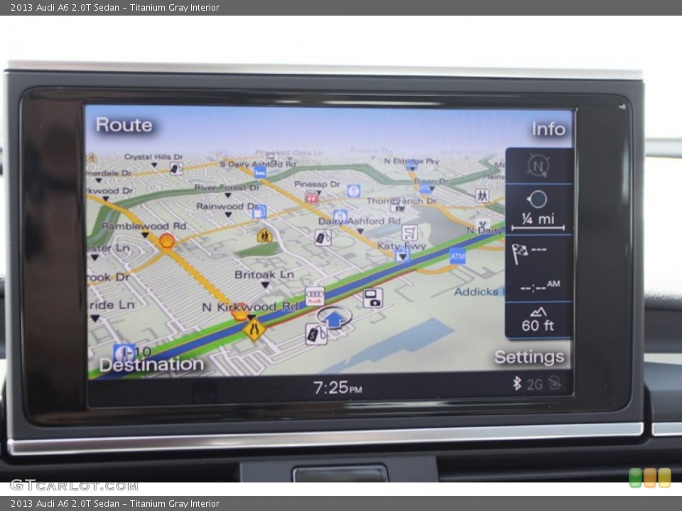 Titanium Gray Interior Navigation for the 2013 Audi A6 2.0T Sedan #78605157