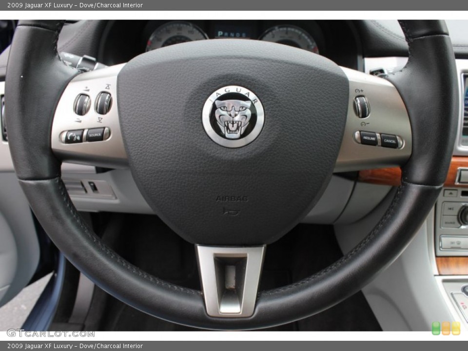 Dove/Charcoal Interior Steering Wheel for the 2009 Jaguar XF Luxury #78606806