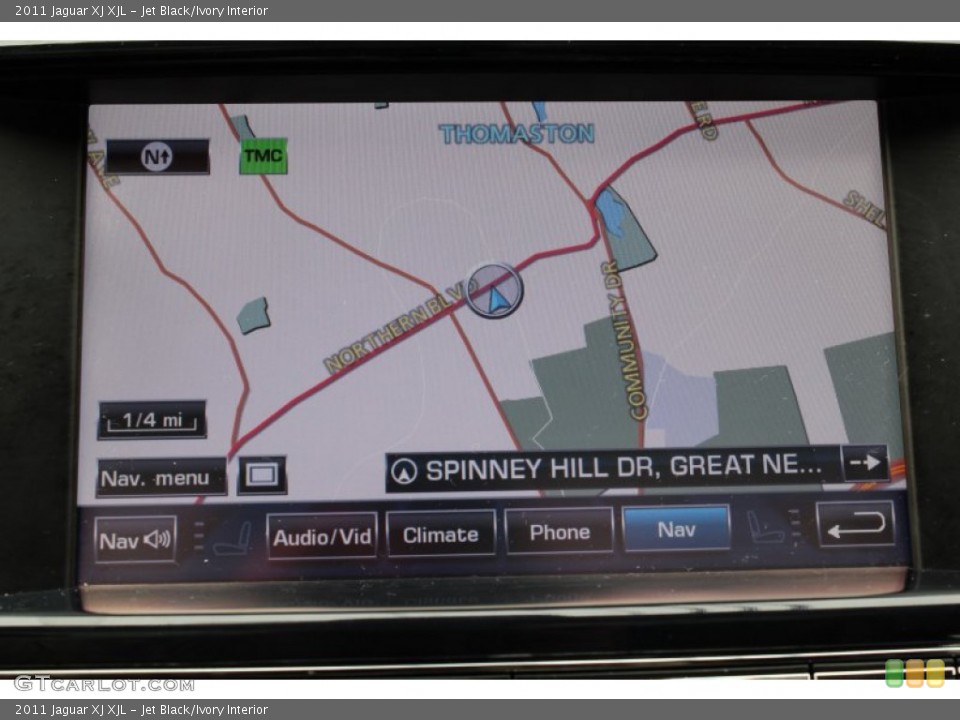 Jet Black/Ivory Interior Navigation for the 2011 Jaguar XJ XJL #78607312