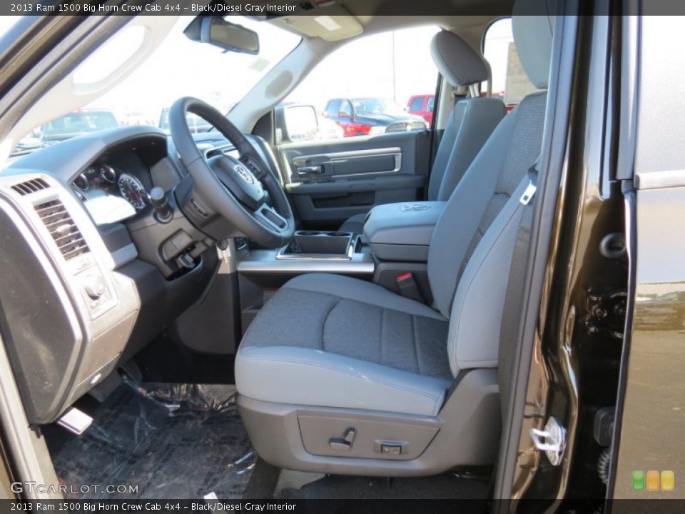 Black/Diesel Gray Interior Photo for the 2013 Ram 1500 Big Horn Crew Cab 4x4 #78607821