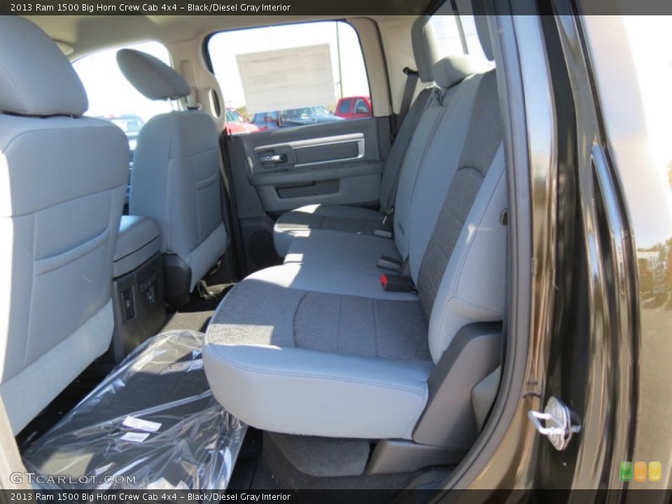 Black/Diesel Gray Interior Rear Seat for the 2013 Ram 1500 Big Horn Crew Cab 4x4 #78607836