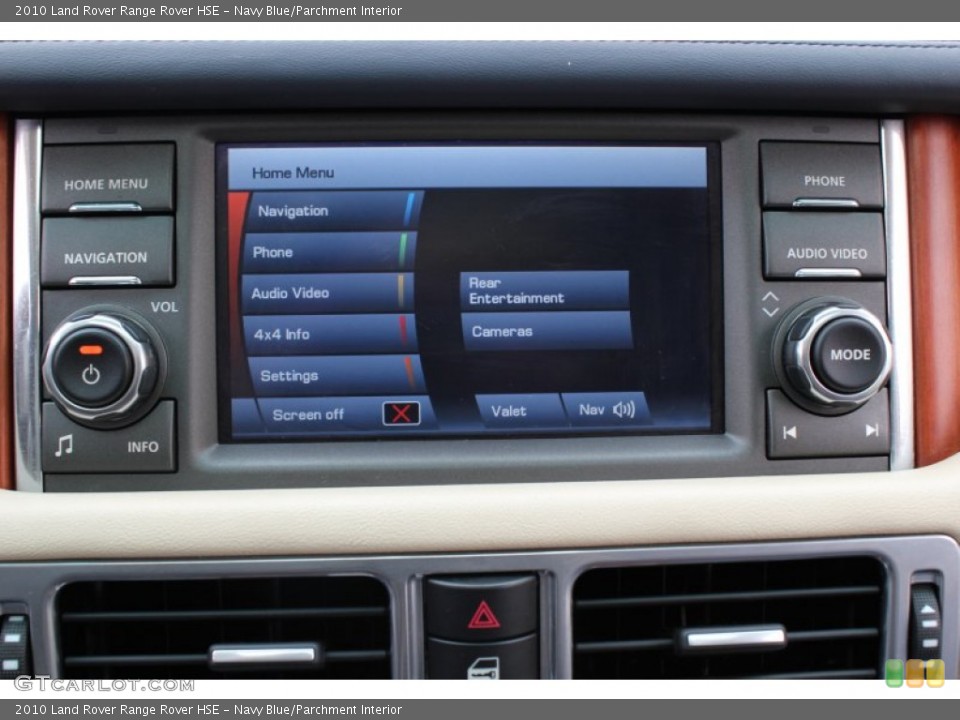 Navy Blue/Parchment Interior Controls for the 2010 Land Rover Range Rover HSE #78607903