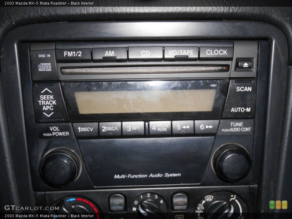 Black Interior Audio System for the 2003 Mazda MX-5 Miata Roadster #78608307