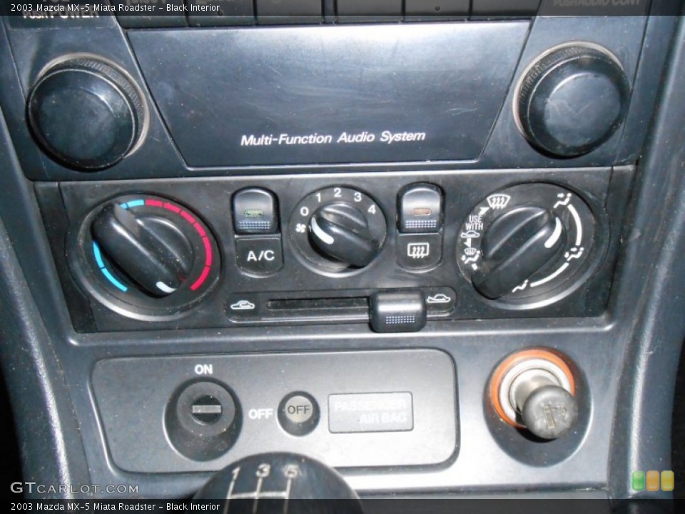 Black Interior Controls for the 2003 Mazda MX-5 Miata Roadster #78608328